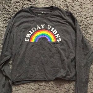 cute, cropped long sleeve shirt.